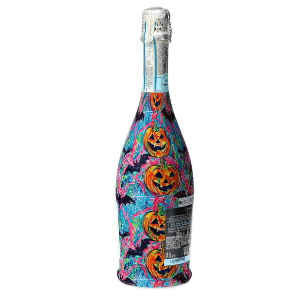 Preppy Halloween Bats Prosecco Bottle Wrap