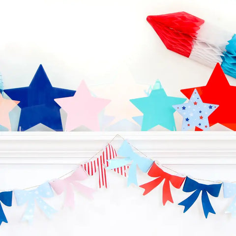 Patriotic Paper Bow Garland