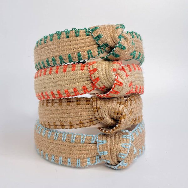Woven Rattan Knot Headband: Assorted