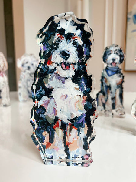 "Bernedoodle" acrylic shelfie: Small