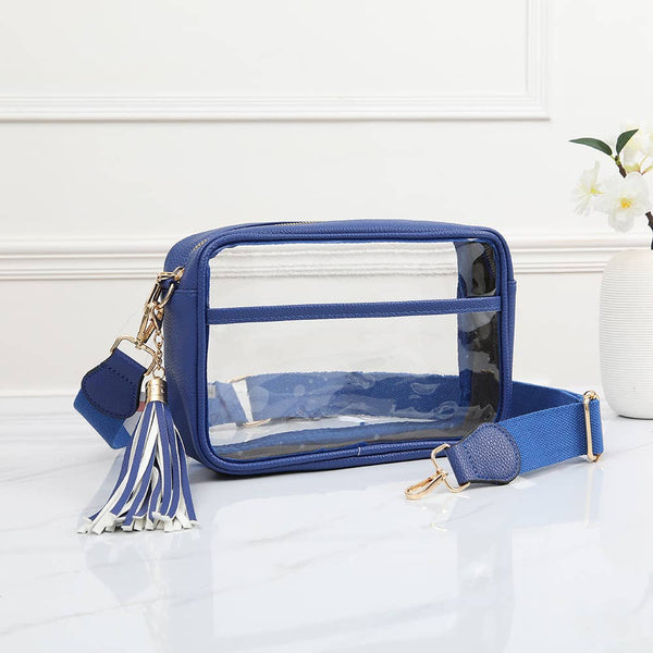 Game Day Stadium Rectangle Clear Bags: Silver