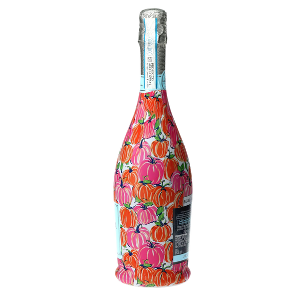 Pink & Orange Pumpkins Prosecco Bottle Wrap