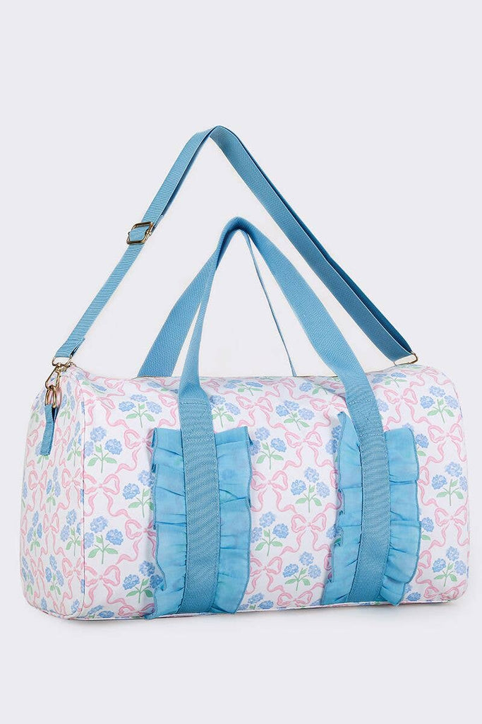 Bow Print Canvas Travel Bag - Thumbnail 2