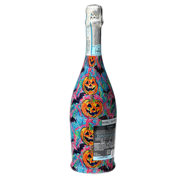 Preppy Halloween Bats Prosecco Bottle Wrap