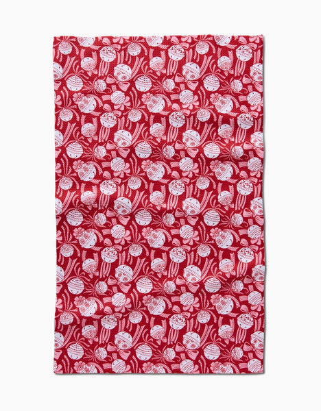 Holiday Bells Bows Tea Towel