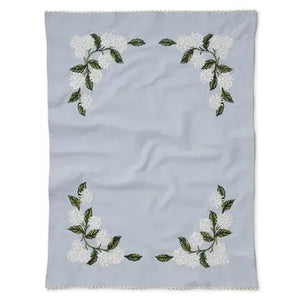 Rifle Paper Embroidered Hydrangea Tea Towel