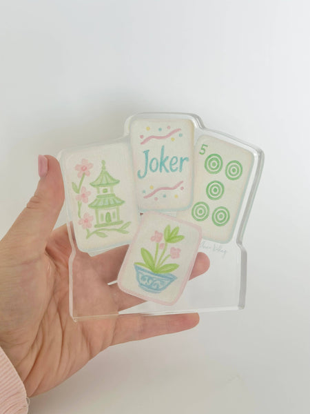 Acrylic Mahjong Block - Ornament, mini, large : Ornament
