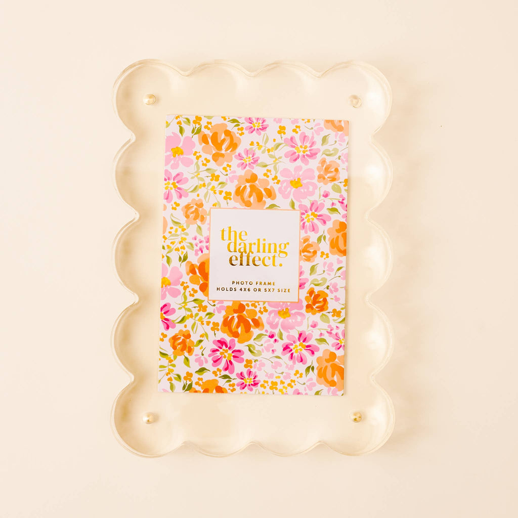 Rectangle Scalloped Acrylic Frame - Thumbnail 3
