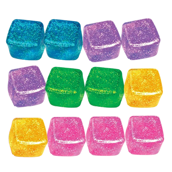 Fun Doh Squish & Squeeze Sparkle Cube Fidget Toy