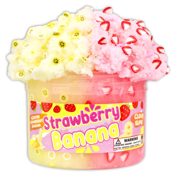 Strawberry Banana - Cloud Textured Slime