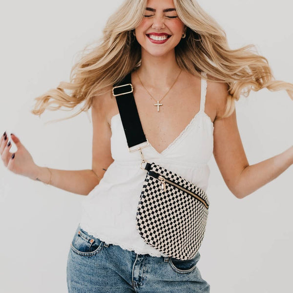 Westlyn Woven Bum Bag: Gray