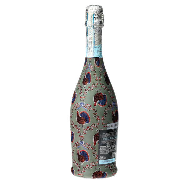 Autumn Turkey Trellis Prosecco Bottle Wrap