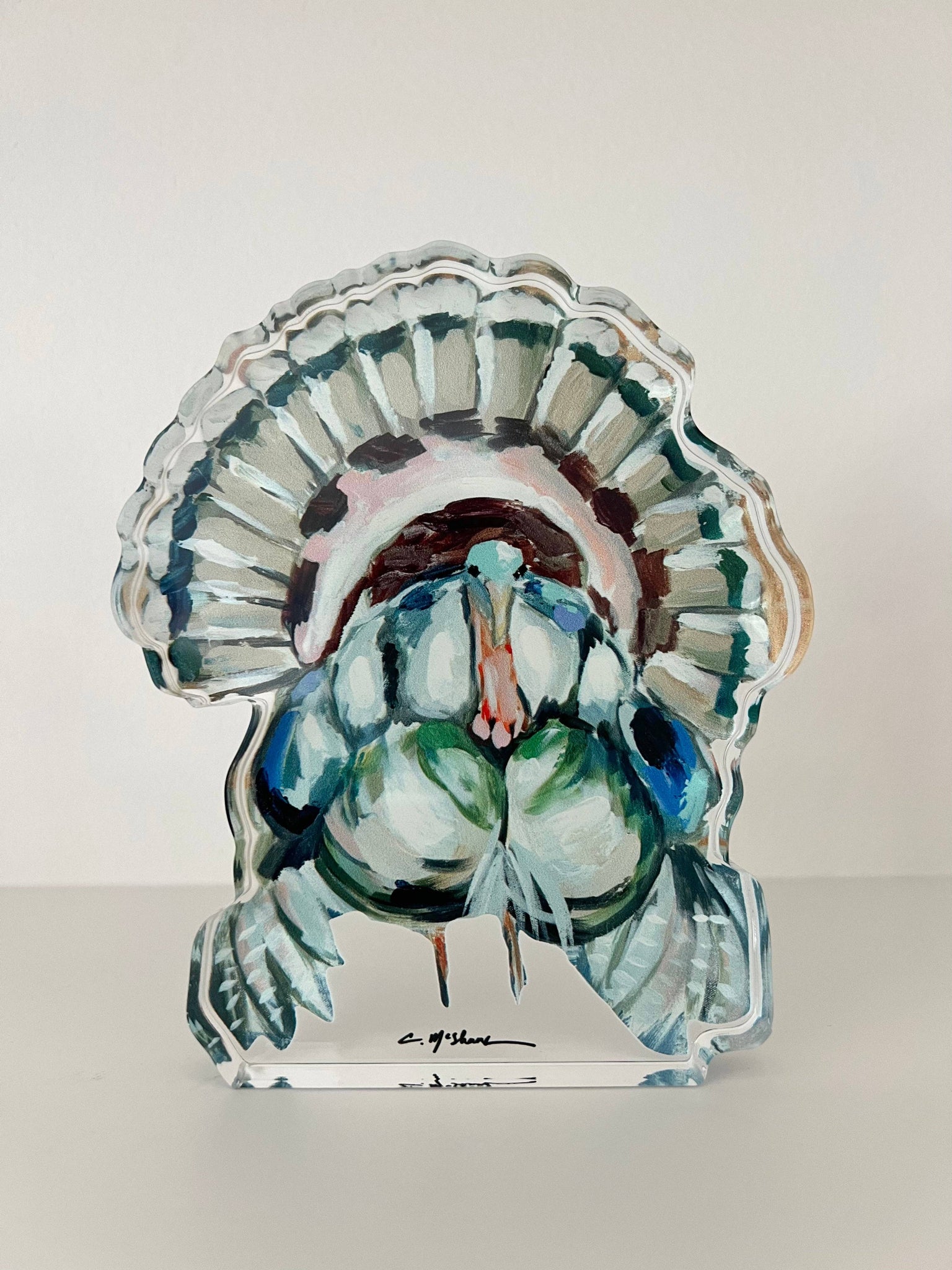 "Preston Gravy" turkey acrylic shelfie: Small