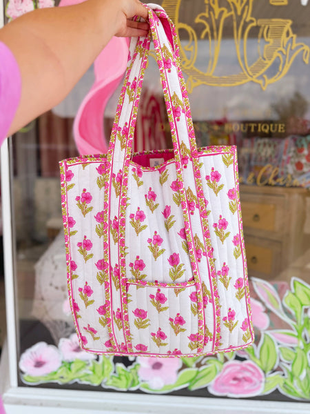 Magnolia Luxe | Regular Quilted Tote Bag