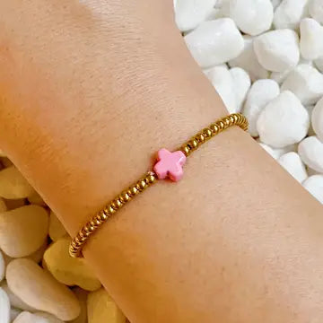 So Very Blessed Pink Cross Bracelet