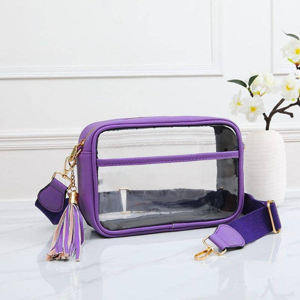 Game Day Stadium Rectangle Clear Bags: Silver