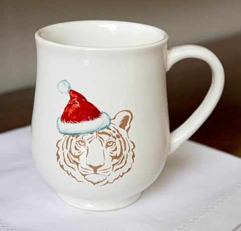 Tiger in Santa Hat Mug