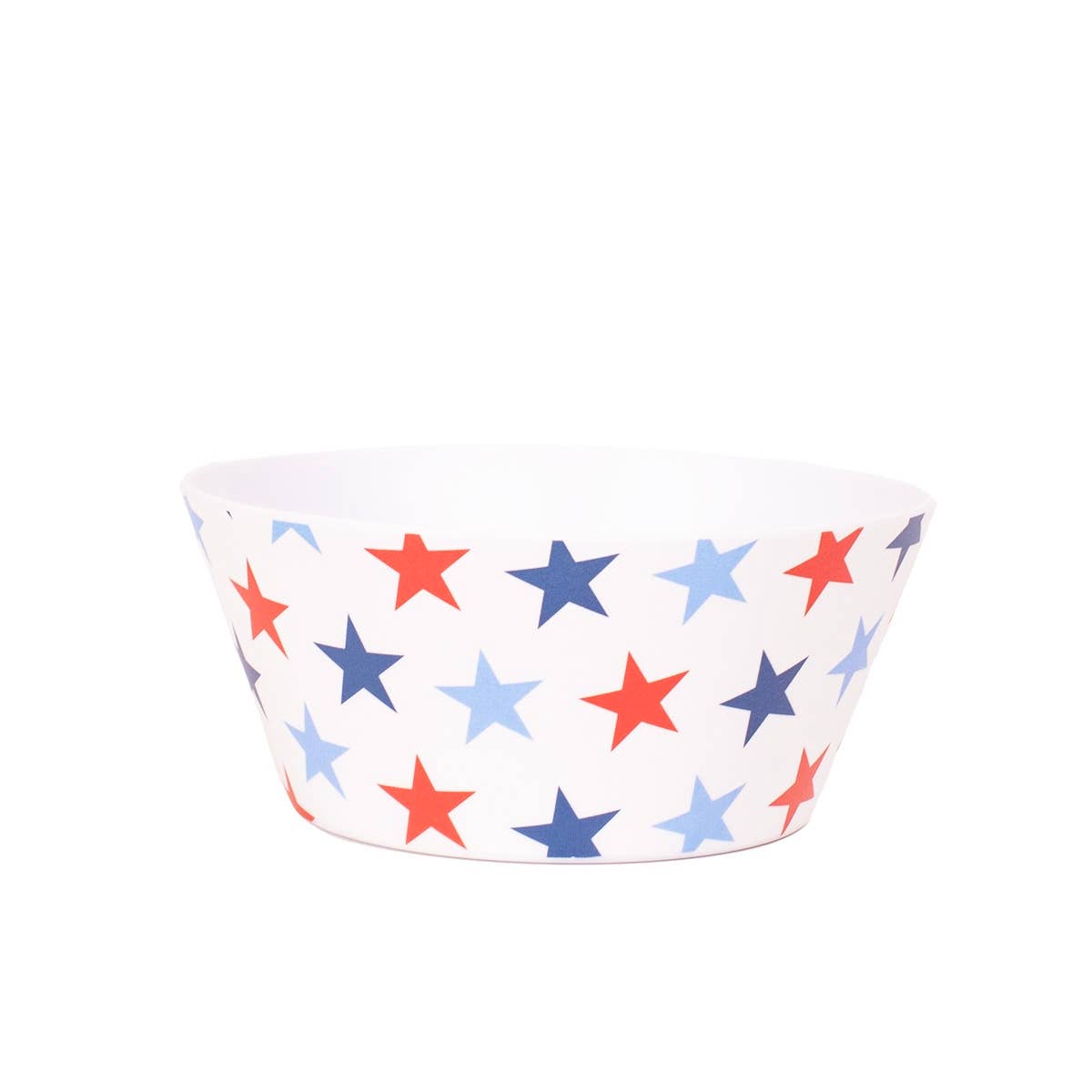 Stars Melamine Dip Bowl   White/Red/Blue   6"