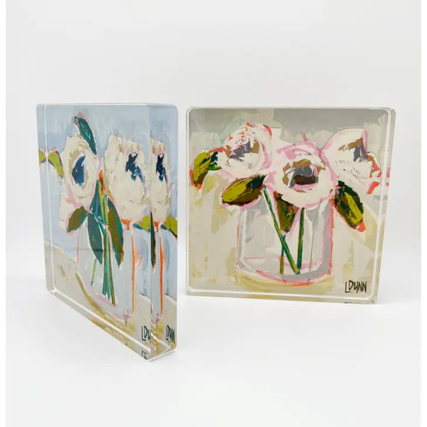 Peony Acrylic Block Lauren Dunn