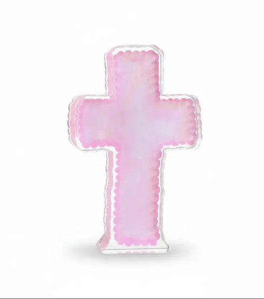 Mini Acrylic Cross Shelfies: Pink