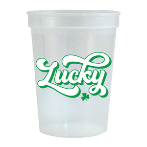Lucky Shamrock Green Stadium Cups