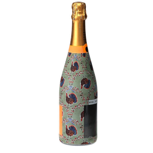 Autumn Turkey Trellis Champagne Bottle Wrap