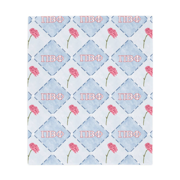 Pi Beta Phi Flannel Fleece Blanket, Sorority
