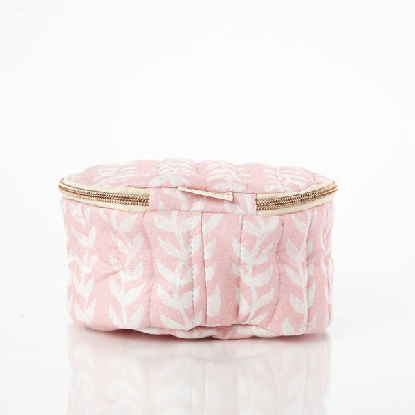 Block Print Circle Case: Powder Pink