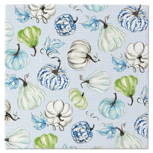 8" Chinoiserie Stacked Pumpkins Ceramic Trivet Rosanne Beck