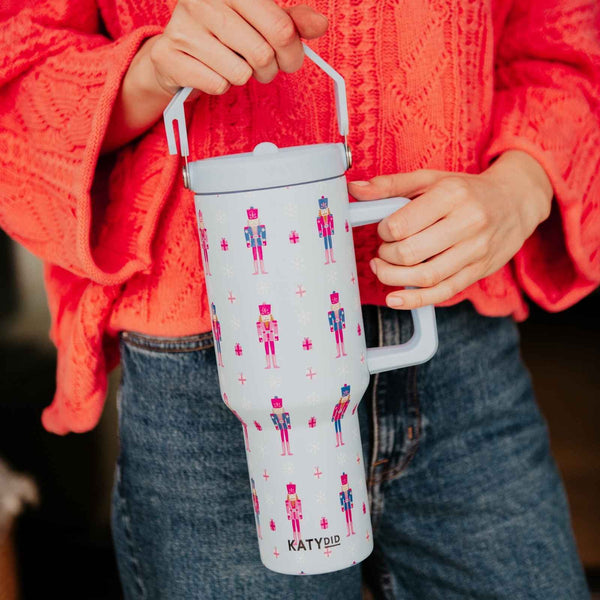 Nutcracker Light Blue Christmas Wholesale Tumbler Cup: Light Blue