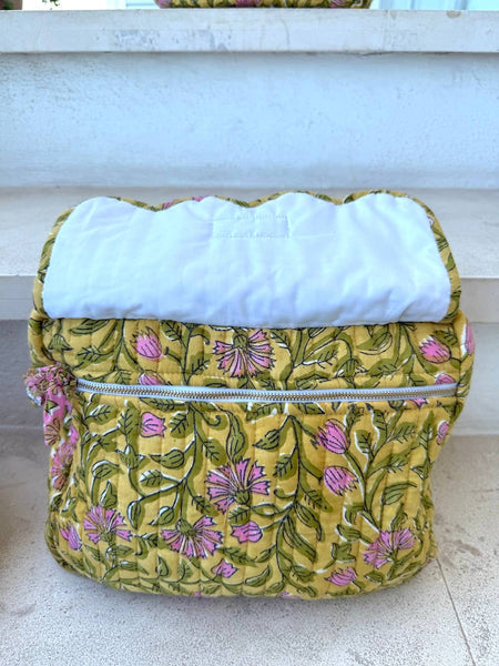 Large Block Printed Travel  Bags (Set of 3)