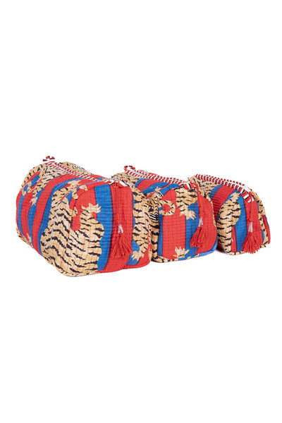 Tiger Quilted Makeup/Toiletry Bag