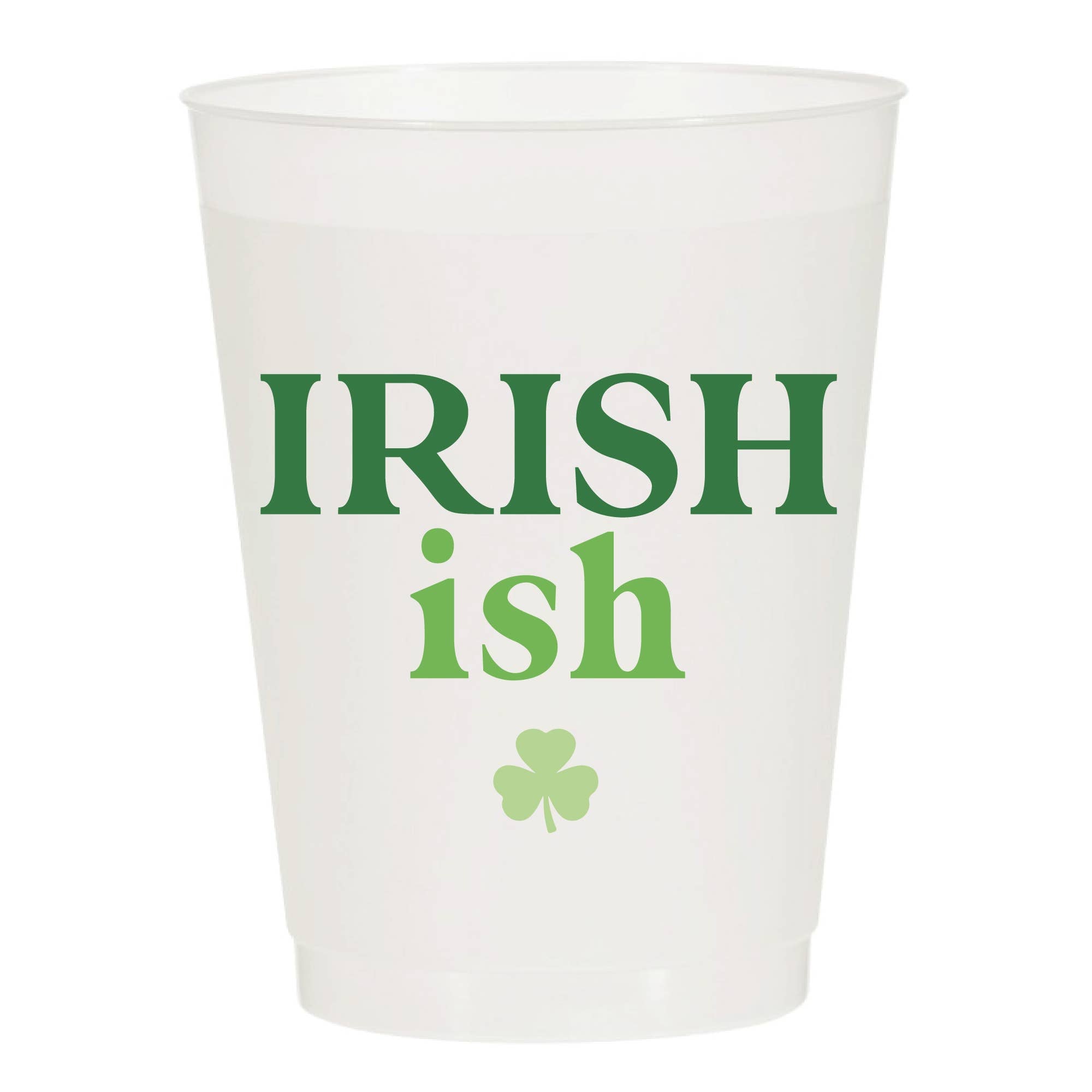 Irish Ish Shamrock Frosted Cups - St Patricks : Pack of 6