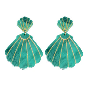 Turquoise Tortoise Shell Earrings