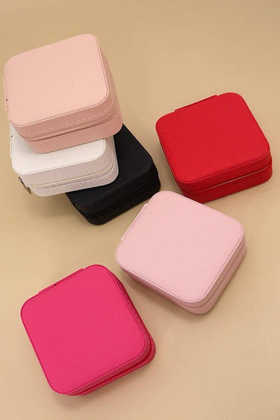 JEWELRY ORGANIZER TRAVEL BOX CASE Red