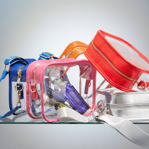 Game Day Clear Crossbody Bag: Gold