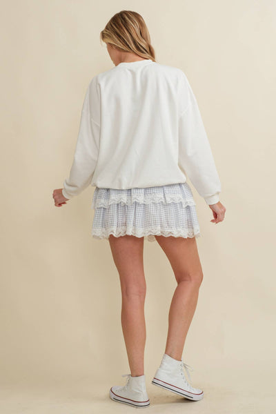 BOW ACCENT PULLOVER TOP