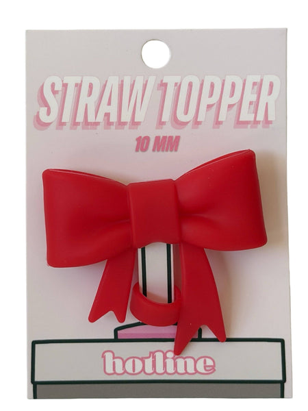 Large Bow Straw Toppers: Mint