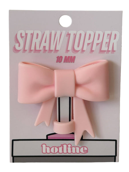 Large Bow Straw Toppers: Mint