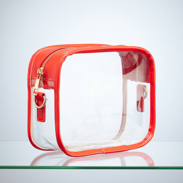 Game Day Clear Crossbody Bag: Gold