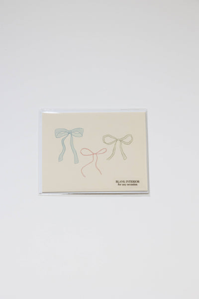 Ribbon Bow Greeting Card (Blank Interior)