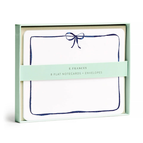 Navy Bow Flat Notes – Boxed Set of 8 Notecards