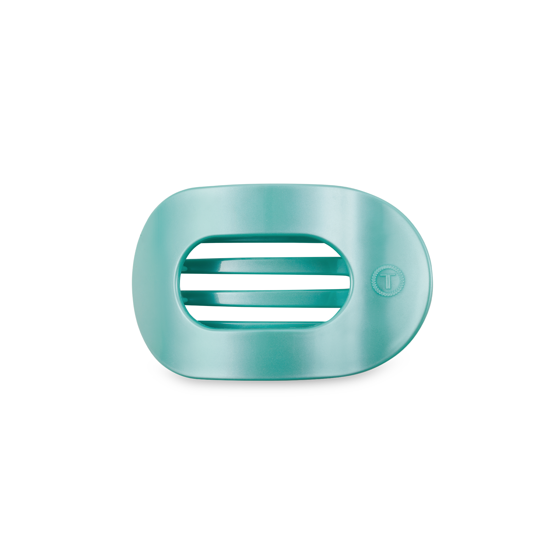 Round Flat Hair Clip | Small | Totally Turquoise