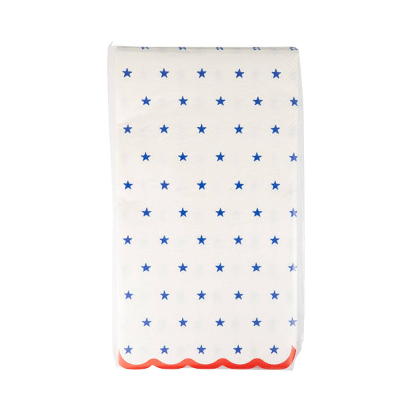 Blue Stars Scallop Guest Napkin (24ct)