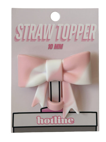 Large Bow Straw Toppers: Mint