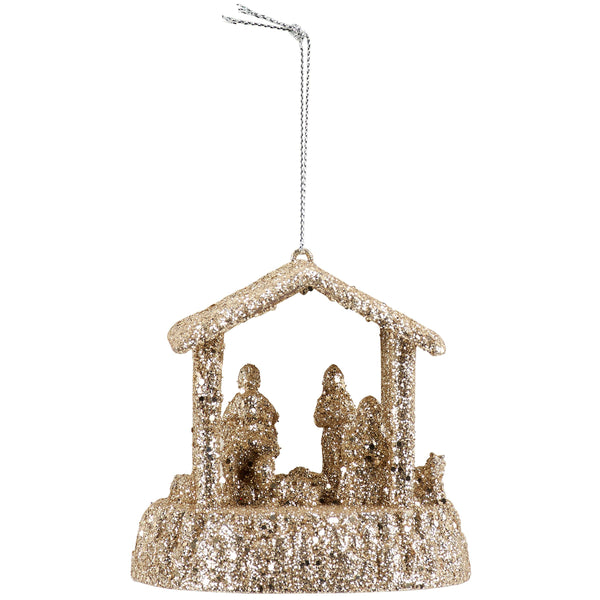 Glitter Nativity Ornament