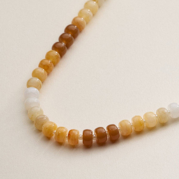 Beaded Necklace: Light Blue