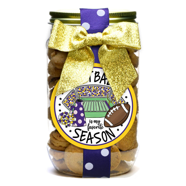 Cookie - Football - Pint Jars  : Chocolate Chip / Red & Black