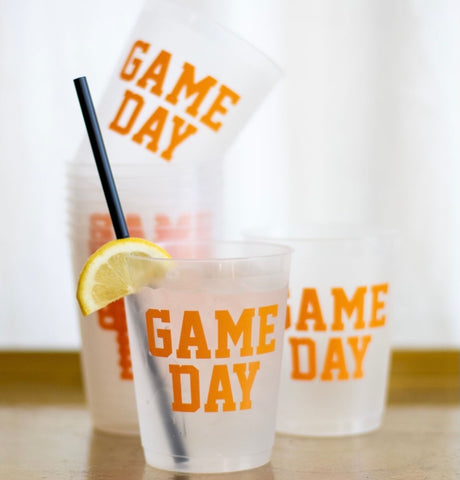 Orange Game Day Frosted Cups