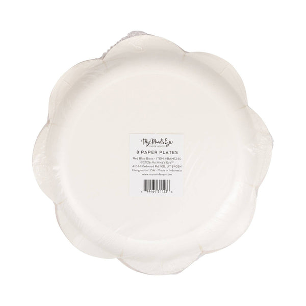 Bow Edge Paper Plate - 8"